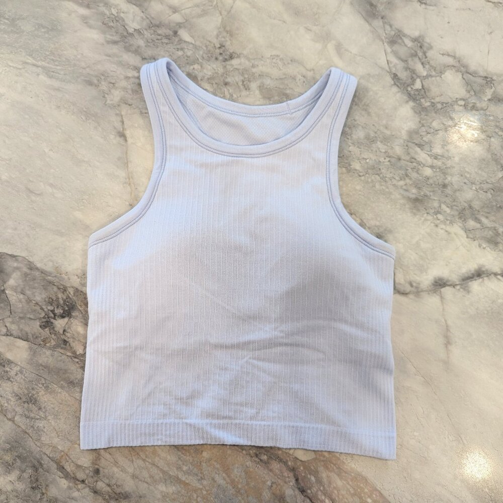Lululemon Ebb to Street Cropped Racerback Tank Top Light Support, B/C Cup